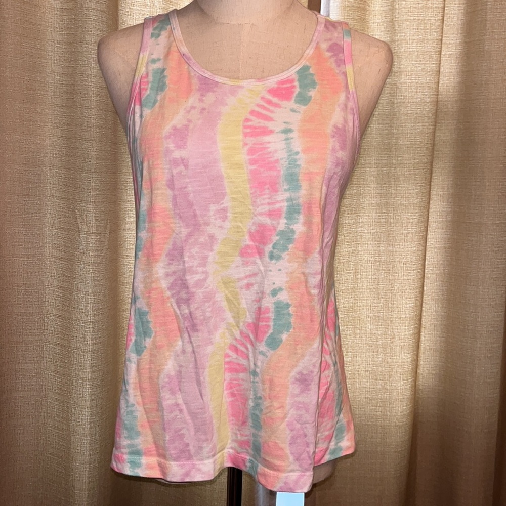SO Colorful Tie Dye Key Hole Back Tank Top Girls XXL 18/20